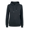 Noir - Front - Clique - Sweat à capuche PREMIUM - Femme