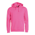 Rose cerise vif - Front - Clique - Sweat à capuche BASIC - Adulte