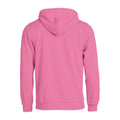 Rose vif - Back - Clique - Sweat à capuche BASIC - Adulte