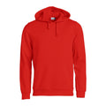 Rouge - Front - Clique - Sweat à capuche BASIC - Adulte