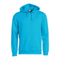 Turquoise vif - Front - Clique - Sweat à capuche BASIC - Adulte