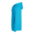 Turquoise vif - Side - Clique - Sweat à capuche BASIC - Adulte