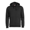 Noir - Front - Clique - Sweat à capuche BASIC - Adulte