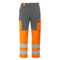 Orange - Gris - Front - Projob - Pantalon cargo - Homme