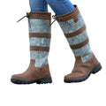 Marron - Turquoise vif - Back - Dublin - Bottes mi-mollet WHITAM - Femme