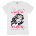 Blanc - Front - Wonder Woman - T-shirt FEARLESS - Femme