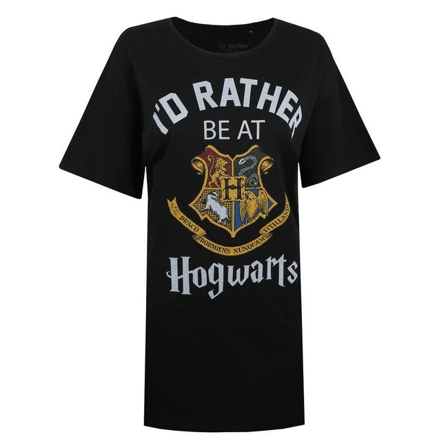 Harry Potter Chemise de nuit I D RATHER BE AT HOGWARTS Femme